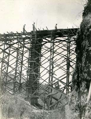 old bridge being constructed