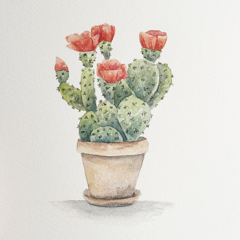 Watercolor Class: Cactus