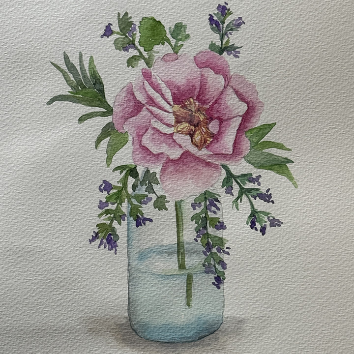 Watercolor Class: Peony